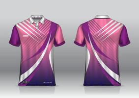 polo shirt jersey design for sports outdoor front and back view vector