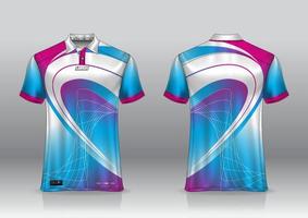 polo shirt jersey design for sports outdoor front and back view vector