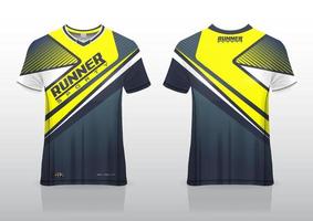 sports jersey design template front and back view vector