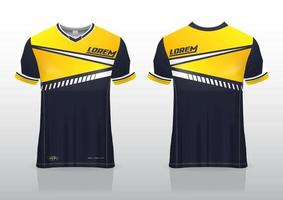 sports jersey design template front and back view vector