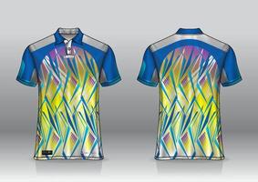 polo shirt jersey design for sports outdoor front and back view vector