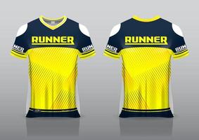 sports jersey design template front and back view vector