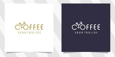 coffee and cycle shop vintage logo design vector