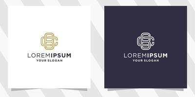 lettter bc logo template vector