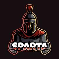 Ilustración de vector de juego de logotipo de mascota de esparta