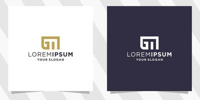 letter gm logo template vector