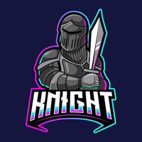 knight  mascot logo gaming vector illustration