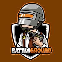 battle ground  mascot logo gaming vector illustration