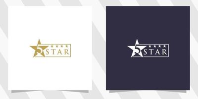 5 Star Raiting Logo Template vector