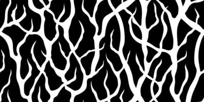 banner negro sin costura vectorial abstracto con matorrales blancos de ramas de árboles vector