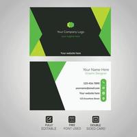 Green Pattern Minimal Corporate Business card