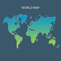 green infographic world map collection