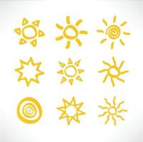 Different types sunburst collection set