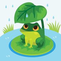 cartoon adorable cute frog illustration