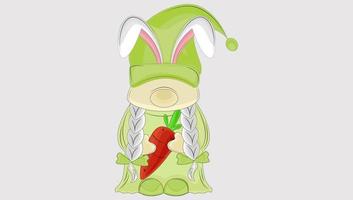 easter gnome girl vector