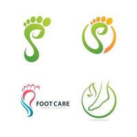 vector de diseño de logotipo de cuidado de pies. símbolo de masaje de pies
