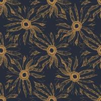 seamless vintage cute flower vector pattern background.