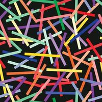 Colorful abstract seamless stick pattern on black background vector