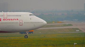 Boeing 747 of Rossiya rides