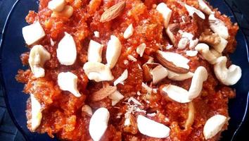 Gajar Ka Halwa- A popular Indian dessert make out of carrots photo