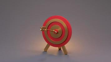 Round target on a black background. 3D renderer photo