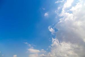 White clouds in blue sky photo