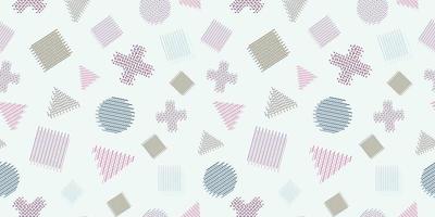 school Seamless Pattern in glitch Geometric style patterns vector