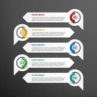 5 Steps Infographic Design Elements Template vector