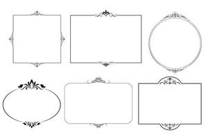 set of vintage decorative frames vector