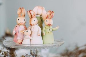 Easter family holiday concept. Rabbit family. photo