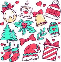 Christmas Element Doodle Pack vector