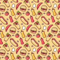 Fast Food Background vector