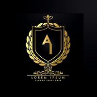 AI Luxury Logo Design Template Inspiration, Luxury Letter Logo Icon. Graceful royal style. Luxury alphabet logo, monogram logo, Luxury Letter Logo Design Vector