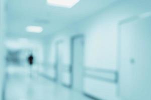 Abstract blur hospital corridor background photo