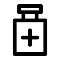 Medicine Bottle Vector icon which is suitable for commercial work and easily modify or edit it