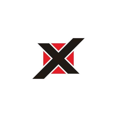 letter x square geometric colorful logo vector