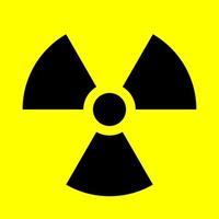 caution radiation area sign vector