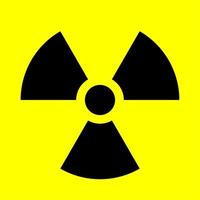 caution radiation area sign vector