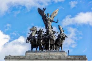 London, UK, 2013. Monument to Wellington in the middle of Hyde Park Corner roundabout photo