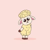 cute sheep is shame