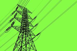 High voltage power poles. power transmission towers photo