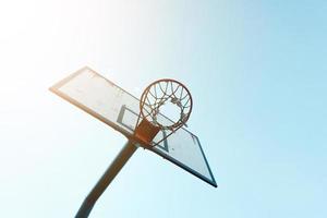 old street basket hoop, sports equipment photo