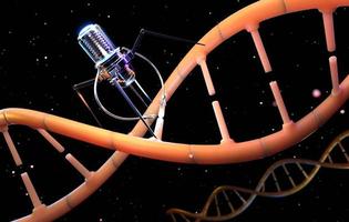 Nanobots are repairing damaged DNA. photo
