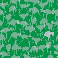 Ostrich seamless pattern. vector