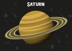 ilustración vectorial del planeta saturno vector
