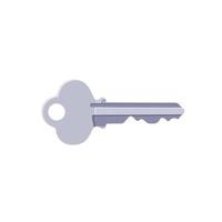 Key Flat Illustration. Clean Icon Design Element on Isolated White Background vector