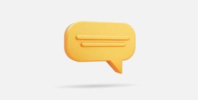 3d realistic chat vector illustration
