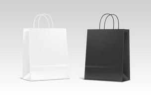 3d Realistic Paper Bag vector illustration