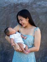 Woman and baby photo