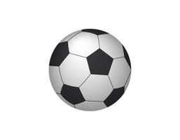 Football ball isolated. Vector illustration of realistic soccer ball on white background